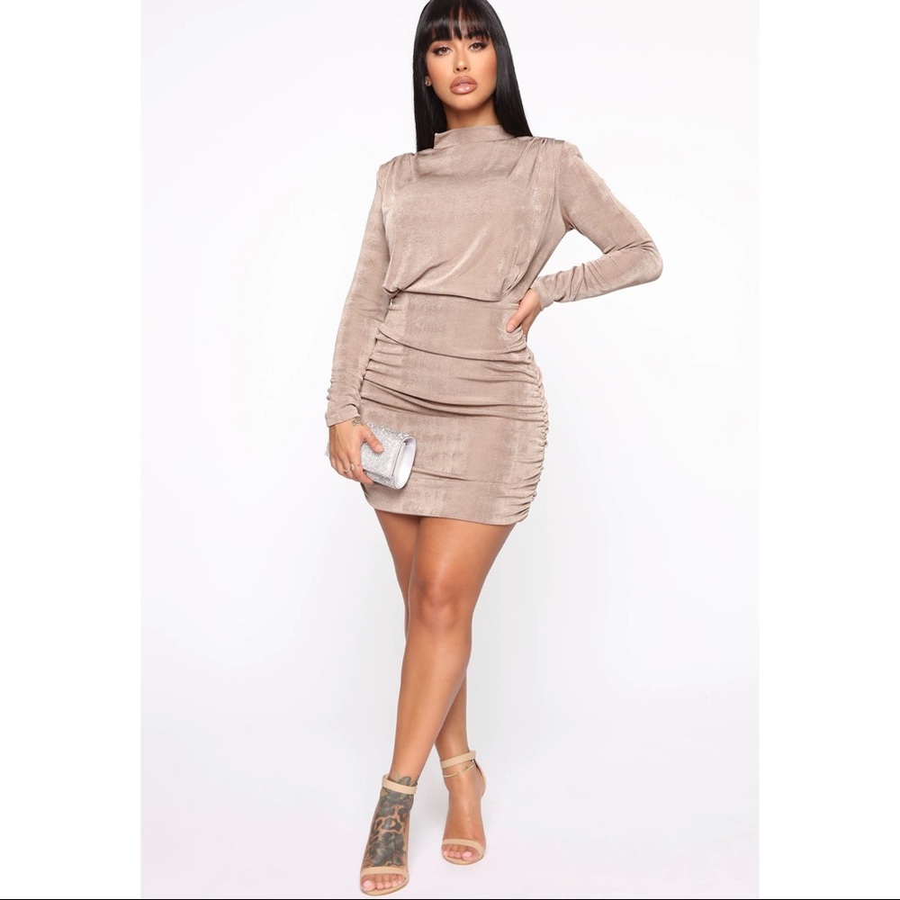 Fashion Nova Once Again Ruched Mini Dress Size S - Picture 14 of 16